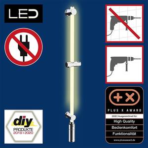 LED-Duschstange NAF I Kunststoff - Weiß / Chrom - Tiefe: 94 cm