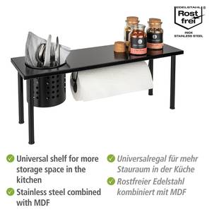 Küchenrollenhalter Blanco Edelstahl / Stahl - Schwarz