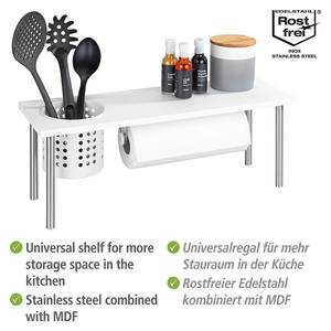 Küchenrollenhalter Blanco Edelstahl / Stahl - Weiß
