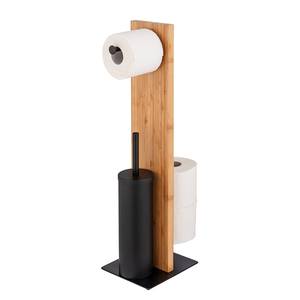 WC-Garnitur Lesina Bambus / Stahl - Natur / Schwarz