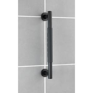 Wandhaltegriff Secura II Silikon / Edelstahl - Schwarz - Breite: 41 cm