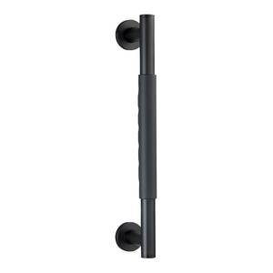 Wandhaltegriff Secura II Silikon / Edelstahl - Schwarz - Breite: 41 cm