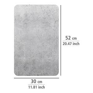 Herdabdeckplatten Beton (2er-Set) Glas / Kunststoff - Grau
