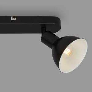 Plafondlamp Spoula plaatstaal - 2 lichtbronnen - Zwart - Aantal lichtbronnen: 2