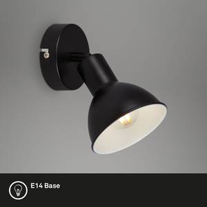 Wandlamp Spoula plaatstaal - 1 lichtbron - Zwart