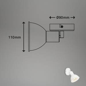 Applique murale Spoula Tôle d’acier - 1 ampoule - Blanc