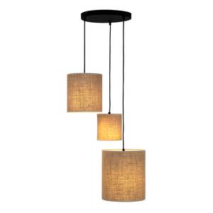 Hanglamp Deku VI linnen/metaal - 3 lichtbronnen