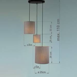 Hanglamp Deku IX katoen/metaal - 3 lichtbronnen