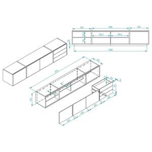 Wooncombinatie Muuga (3-delig) wit/grijs