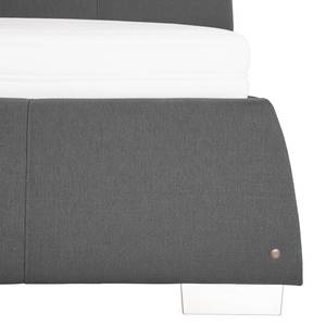 Polsterbett Classic Button Stoff TBO: 19 woven grey - 180 x 200cm - Ohne Matratze