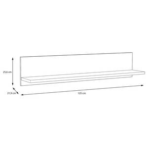 Étagère murale Verolme Imitation chêne - Largeur : 125 cm