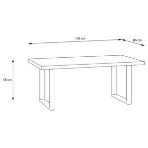 Salontafel Vallegrande grenenhouten look/zwart