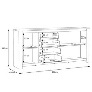 Sideboard Verolme II Eiche Dekor