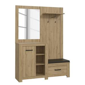 Compacte garderobe Verolme eikenhouten look