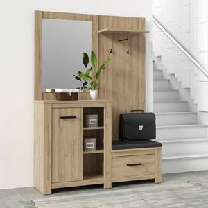 Compacte garderobe Verolme eikenhouten look