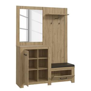 Compacte garderobe Verolme eikenhouten look