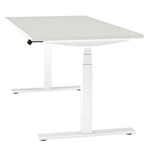 Bureau réglable en hauteur eModel 2.0 Hauteur réglable électriquement - Blanc / Gris - Largeur : 160 cm - Fonction mémoire