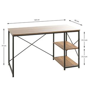 Schreibtisch Eibar I Metall - Eiche Dekor / Schwarz