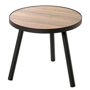 Bijzettafel Glurns II eikenhouten look/zwart