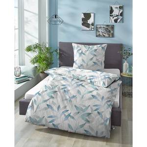 Bettwäsche 0560948 Polyester - Eisblau - 155 x 220 cm + Kissen 80 x 80 cm