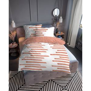 Parure de lit en satin 0067658 Coton - Corail - 135 x 200 cm + oreiller 80 x 80 cm