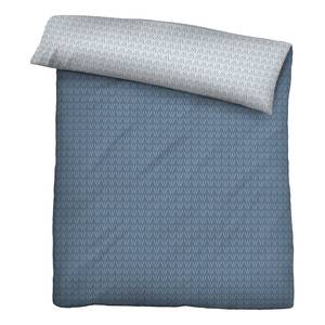 Parure de lit en satin de coton 0606162 Coton - Bleu - 135 x 200 cm + oreiller 80 x 80 cm