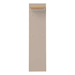 Porte-manteau mural V100 II Placage en bois véritable / Métal - Taupe - Largeur : 44 cm