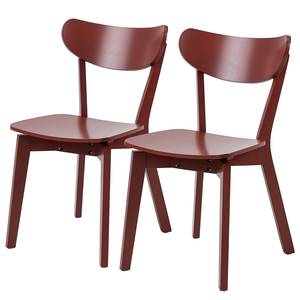 Chaises Rigby (lot de 2) Rouge bourgogne