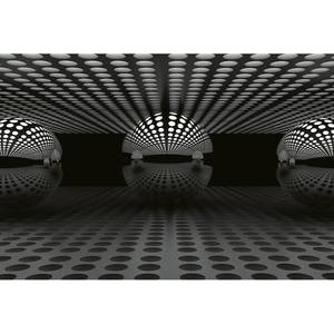 Fotobehang 3D Sphere vlies - zwart / grijs - 3,84cm x 2,6cm