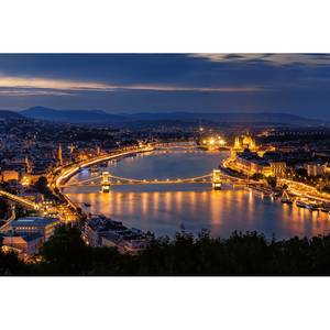 Fotobehang Budapest Skyline vlies - blauw - 3,84cm x 2,6cm