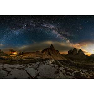 Fototapete Berge Sternenhimmel Vlies - Mehrfarbig