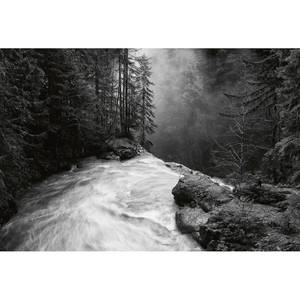 Fotomurale Cascata e tramonto Tessuto non tessuto - Nero / Bianco - 3,84cm x 2,6cm