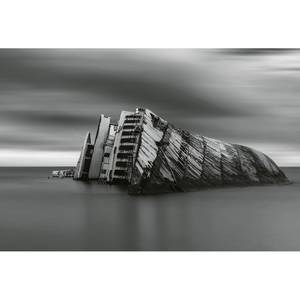 Fotobehang Schipbreuk Zee vlies - 3,84cm x 2,6cm
