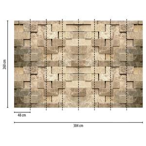 Fotomurale 3D Stone Wall Tessuto non tessuto - Bianco - 3,84cm x 2,6cm