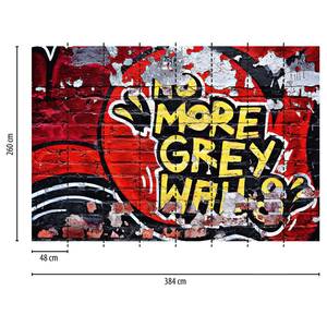Fototapete No More Grey Walls Graffitti Vlies - Mehrfarbig