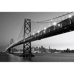 Fotomurale San Francisco Skyline Grigio Tessuto non tessuto - Nero / Bianco - 3,84cm x 2,6cm