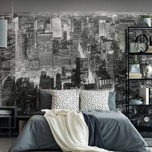 Fotobehang Midtown New York vlies - zwart / wit - 3,84cm x 2,6cm