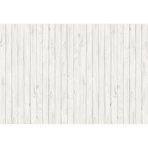 Papier peint White Wooden Wall Intissé - 3,84 x 2,6 cm