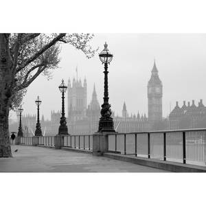 Fotobehang London Skyline vlies - zwart / wit - 3,84cm x 2,6cm