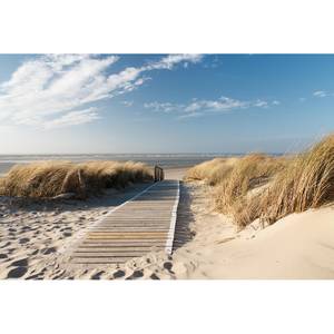 Fotobehang Strand Zee vlies - blauw / beige - 3,84cm x 2,6cm