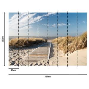 Fototapete Strand Meer Vlies - Blau / Beige