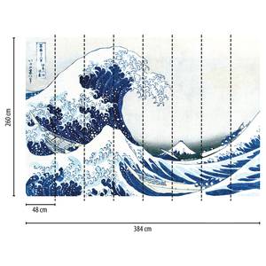 Fototapete The Great Wave Meer Vlies - Blau / Weiß