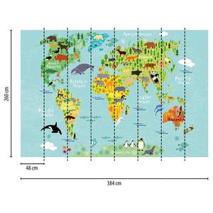 Fotomurale Mappa del mondo per cameretta Tessuto non tessuto -  3,84cm x 2,6cm