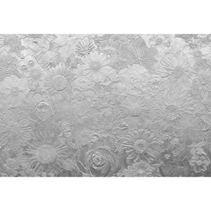Fotobehang Silver Flowers vlies - 3,84cm x 2,6cm