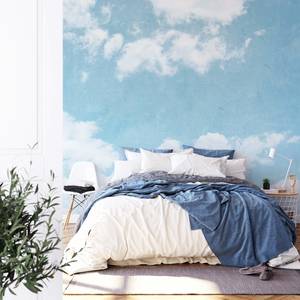 Fotobehang Wolken Hemel vlies - blauw / wit - 3,84cm x 2,6cm - Breedte: 3.8 cm