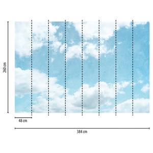 Fototapete Wolken Himme Vlies - Blau / Weiß - Breite: 3.8 cm