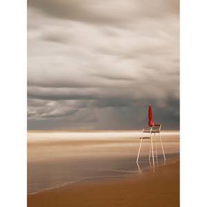Fotomurale Chair At The Beach Tessuto non tessuto - Marrone / Grigio - 1,92cm x 2,6cm