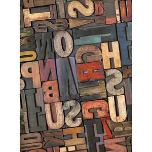 Fotomurale Vintage Letters Tessuto non tessuto -  1,92cm x 2,6cm