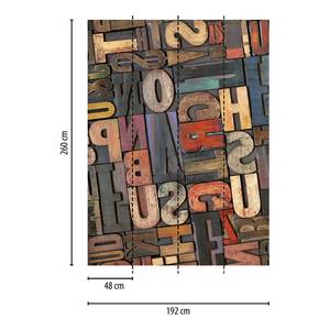 Fotomurale Vintage Letters Tessuto non tessuto -  1,92cm x 2,6cm