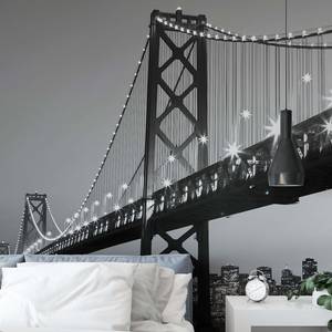 Fotomurale San Francisco Skyline Tessuto non tessuto - Nero / Bianco - 1,92cm x 2,6cm